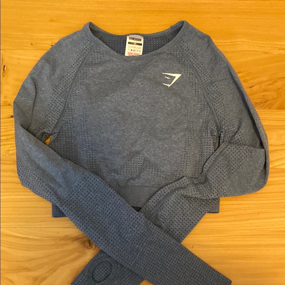 Gymshark Heather Blue Long Sleeve Top